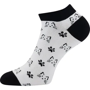 Dámská móda Kotníkové ponožky Lonka - Dewow, kočky, bílá Barva: Bílá, Velikost: 35-38