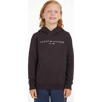 Chlapecká mikina Dětská bavlněná mikina Tommy Hilfiger KS0KS00213 černá 99X, vel. 140