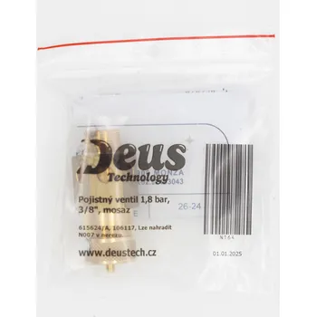 Ventil Pojistný ventil 1,8 bar, 3/8", mosaz