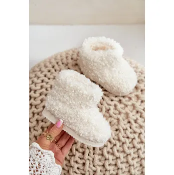 Dětská běžecká obuv Dětské Sněhule S Kožíškem Typu Beránek Mevael Barva: Béžová, Velikost: 23