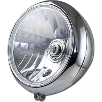 Osvětlení pro motocykl HSM Přední světlo na motorku Groove 7' chromové, Bates style