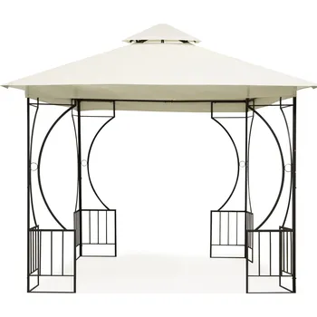 Zahradní stan MultiGarden Zahradní stan s moskytiérou a plnými stěnami 3 x 3 m béžový