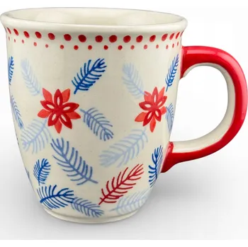 Hrnek Mars 300 ml Modré větvičky dek. GZ65 Keramika Bolesławiec