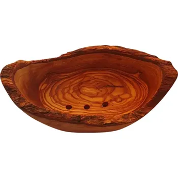 Mýdlenka Olivenholz-erleben Rustikální mýdlenka z olivového dřeva Skořepová Lodička mini 10 cm