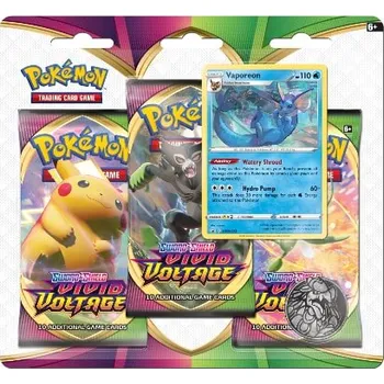 Sběratelská karetní hra Pokémon TCG: Sword & Shield - Vivid Voltage 3 Pack Blister (Vaporeon)