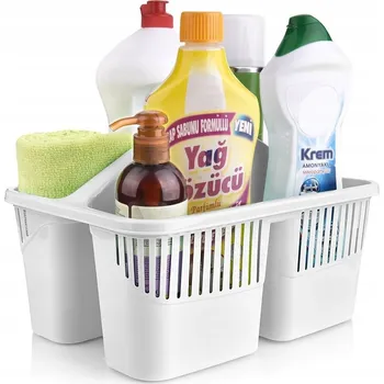 Úložný box KUCHYŇSKÝ ORGANIZÉR POD DŘEZ NA DETERGENTY - DRŽÁK NA JAR, HOUBIČKU A KARTÁČ