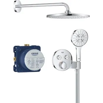 Grohe GROHTHERM SMARTCONTROL sprchový set s termostatickou podomítkovou baterií, horní sprcha, ruční sprcha se 3 proudy, hadice, držák, chrom