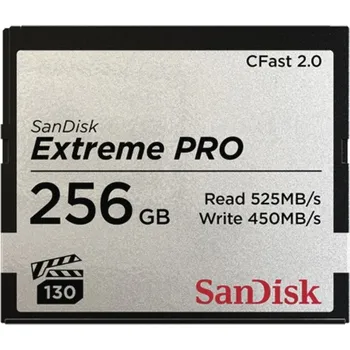 Počítač Sandisk Paměťová karta Extreme Pro CFAST 2.0 256 GB 525 MB/s čtení, 450MB/s zápis, VPG130