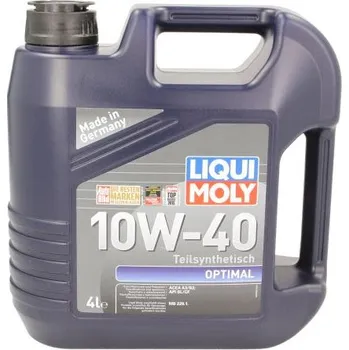 Motorový olej LIQUI MOLY Optimální motorový olej (4 l) 10W40 SL B3 BMW LL-98 MB 229.1 PORSCHE A40 VW 502.00 VW 505.00