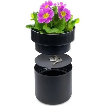 Trezor Květináč SAX Design Safe Black – Skrytý trezor ve vzhledu květináče, uzamykatelný tajný úkryt pro