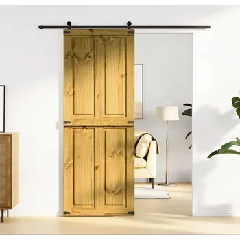 Interiérové dveře vidaXL Posuvné dveře Corona 80x210 cm masivní borové dřevo [4103416] Barva: Medový vosk