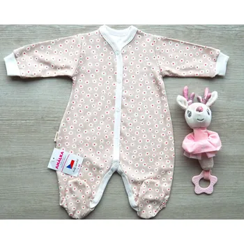 Kojenecký overall AMÁLKA Bavlněný propínací overal, sedmikrásky Velikost: 56