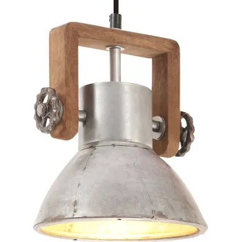 vidaXL Industriální závěsná lampa 25 W kulatá 19 cm E27 [320531] Barva: Stříbrná