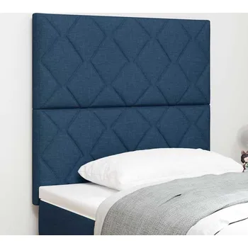 vidaXL Čelo postele Modrá 100 cm textil [3338507]