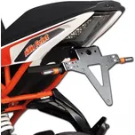 HSM Držák SPZ KTM RC 125/200/390 14-18, nastavitelný, černý, s držákem odrazky