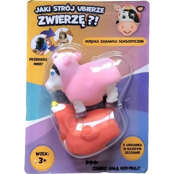 Hračka pro nejmenší Senzorická hračka mačkací hračka se zvířátky v oblečení