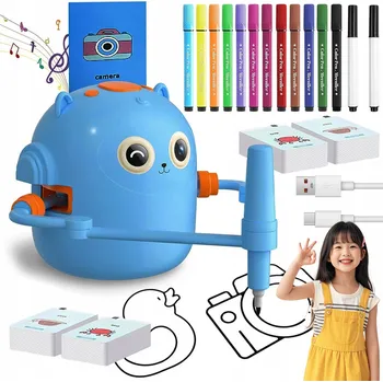 Robot INTERAKTIVNÍ KRESLÍCÍ ROBOT PRO DĚTI EDUKAČNÍ SADA 100 KARET + POPISOVAČE