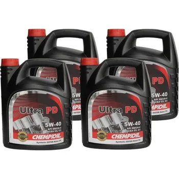 Motorový olej CHEMPIOIL Motorový olej (4x5L) 5W40 SN C3 BMW LL-04 CHRYSLER MS-11106 DEXOS 2 FIAT 9.55535 GH2 FIAT 9.55535 S2 FORD M2C917 A MB 228.31 MB 229.51 RENAULT RN 0700 RENAULT RN 0710