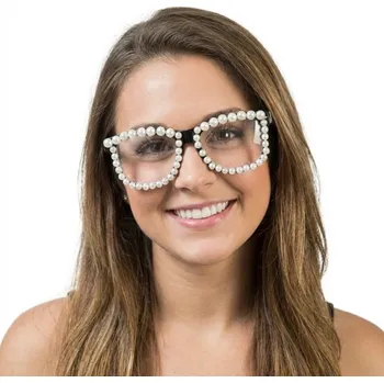 Karnevalový doplněk Brýle perly plastové