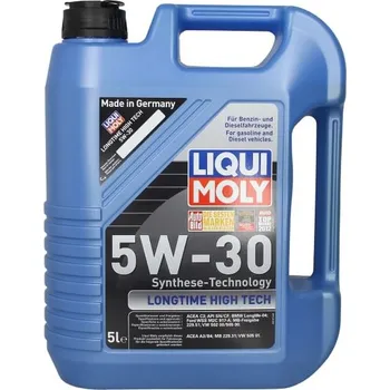 Motorový olej LIQUI MOLY Motorový olej Longtime High Tech (5 l) 5W30 SM BMW LL-04 FORD M2C917 A MB 229.51 VW 505.00 VW 505.01