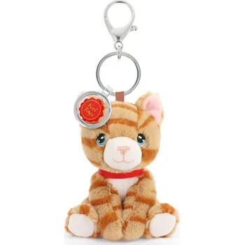 plyšák Keeleco Přívěsek na Tašku Zrzavá Kočka 12 cm