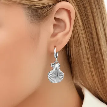 Náušnice Visací náušnice Mušle z oceli č. 1616
