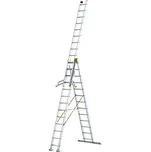 Springos Hliníkový žebřík 3x13 příček třídílný DRABEST DW3-13 MAX
