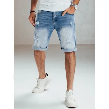 Pánské oblečení Pánské džínové kraťasy s efektem seprání DStreet šedá 3334527