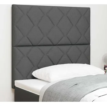 vidaXL Čelo postele Šedá 100 cm textil [3338502]