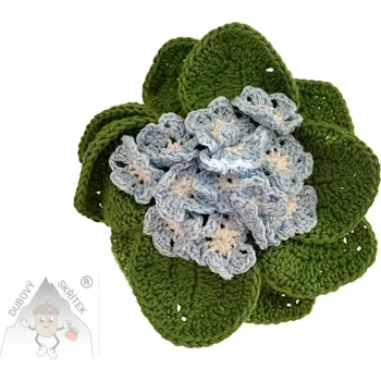 Dubový skřítek Primulka z háčku modrá - květina, která nikdy neuvadne