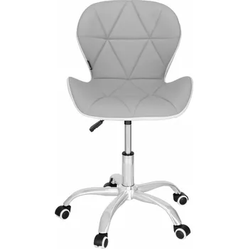 Jídelní židle Springos Kancelářská židle ergonomická HF0023 šedo-bílá