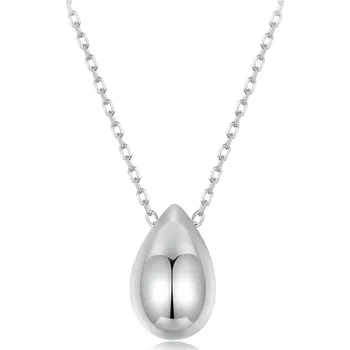 Náušnice B-TOP Stříbrný náhrdelník Metallic Teardrop – jemná kapka - Stříbro 925