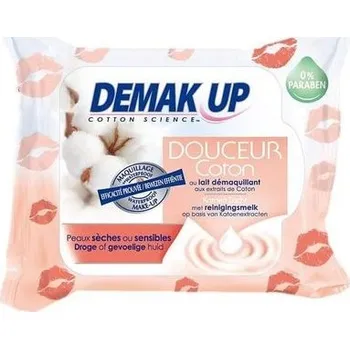 Vlhčený ubrousek Odličovací ubrousky DEMAK UP - pro suchou pleť - 25 kusů (1 balení)