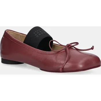 Dámské baleríny Kožené baleríny MM6 Maison Margiela S59WZ0099.P3628.T5085 burgundské 93X, EUR 38