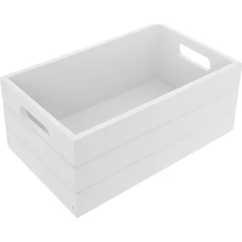 Úložný box DŘEVĚNÁ BEDÝNKA KRABIČKA ÚLOŽNÝ BOX ORGANIZÉR S UCHYTY