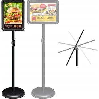 INFORMAČNÍ STOJAN A4 REKLAMNÍ TABULE na plakát ČERNÝ STOJAN NA REKLAMU MENU