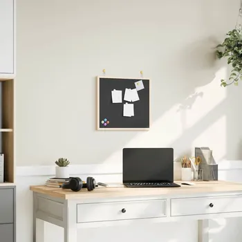 Magnetická kreslící tabulka vidaXL Křídová tabule rámem masivního borovicového dřeva černá 40x40cm [4017410]