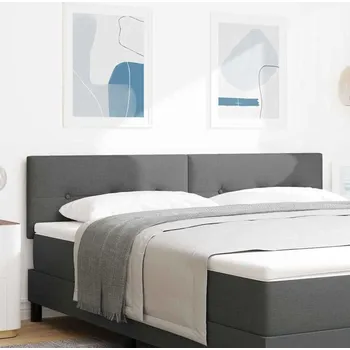 vidaXL LED hlavová deska s čelo Tmavě šedá 180 cm Polyester [3338149]