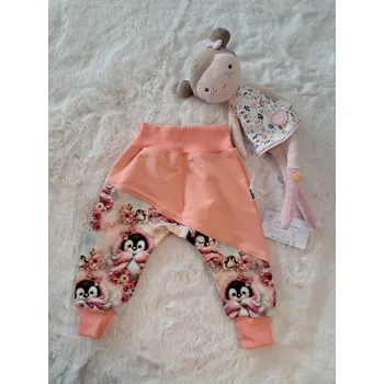 Ig Tepláčky s kulatým sedem tučňáček Barva: lososová, Velikost: 56, Vzor: Dole