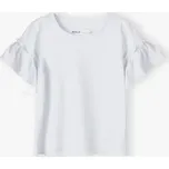 Minoti Dívčí tričko s volánky – bílá a červená Barva: Bílá, Velikost: 80-86