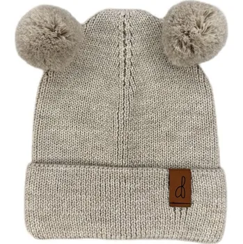 Čepice Mimilove Čepice merino bambulky béžová Velikost: 12-24