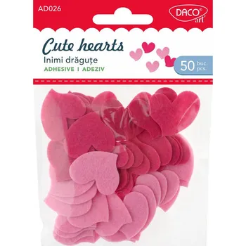 samolepka Daco Srdce plsťová samolepící 50 ks