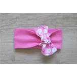 Amálka Dětská čelenka s květinovou pentlí - pro miminka Velikost: 56-62