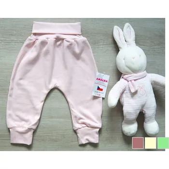 Amálka Dívčí rostoucí bavlněné kalhoty Barva: mint, Velikost: 62