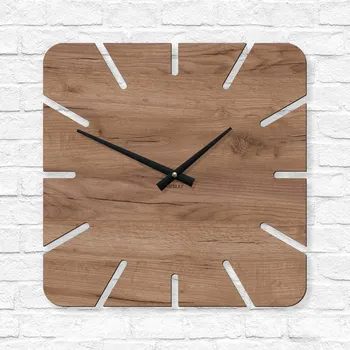 Hodiny Nástěnné hodiny do kuchyně - Quadra, Dub tabákový (nedostupný) | DUBLEZ