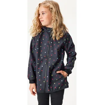 Unuo Softshellová bunda s puntíky - vícebarevná Velikost: 86-92