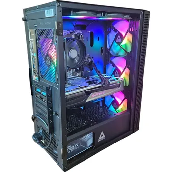 Stolní počítač BestComp Herní PC AMD Ryzen 5 (5600 / RX 9060 XT 16GB / 16GB DDR4 / 1TB SSD / 550W / WINDOWS 11 PRO) PC skříň: X3 Black Montech