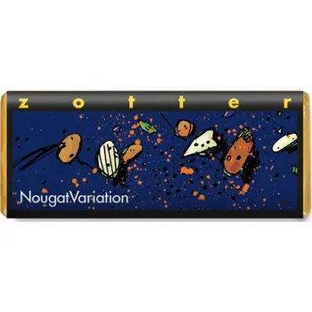 Čokoláda Zotter Bio plněná mléčná čokoláda Nugátová variace, 70 g