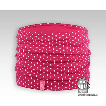 Nákrčník Dráče Dětský nákrčník puntík - Malinový Velikost: 2