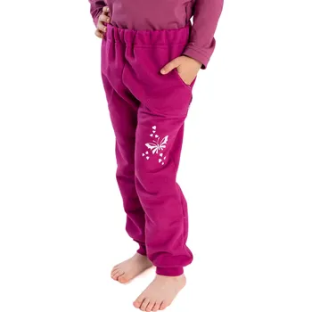 Dívčí kalhoty Betty mode Tepláčky motýl Barva: ostružinová, Velikost: 98